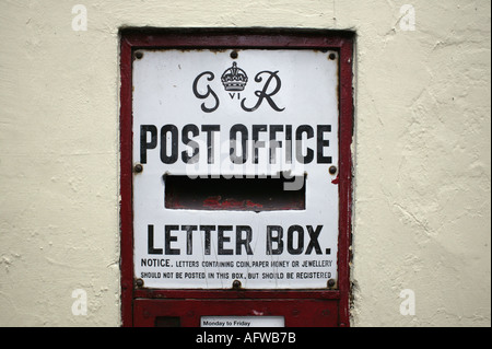 A post box from the 1940 s Upton upon Severn Worcestershire England UK Stock Photo