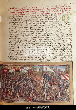 events, Burgundy Wars 1474 - 1477, Battle of Nancy, 5.1.1477, left page ...