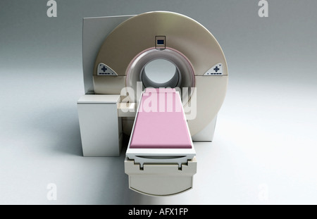Top View Scanner Magnetic Resonance Imaging scanner, MRI. Top view, 3D rendering ...