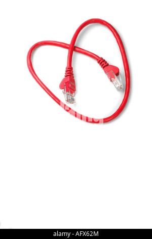 computer network cable in heart shape - internet dating concept Stock Photo