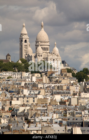 The Sacre Coeur church in Montmartre Paris Stock Photo