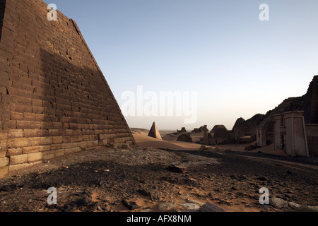 The Pyramids of Meroe, Bagrawiyah, Sudan, Africa Stock Photo