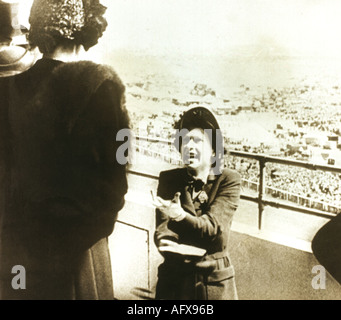 Princess Elizabeth, (future Queen Elizabeth II) at Epsom or Ascot (?) Races c 1950 Stock Photo