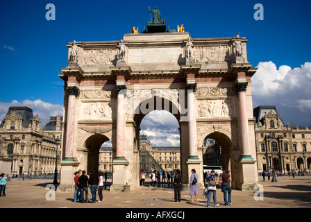 Arc de Triomphe du Carrousel The Louvre Paris Stock Photo