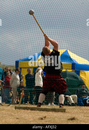 Ken Lowther heavy competetitor from California Montrose Highland Games Stock Photo