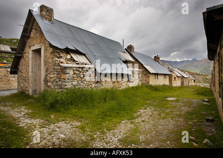 Camp des Fourches abandoned French military barracks in the Alpes Maritimes mountains southern France Stock Photo