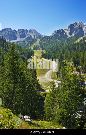 Alpes Maritimes in the Mercantour National Park, French mountains near the ski resort of Isola, Provence, France Stock Photo