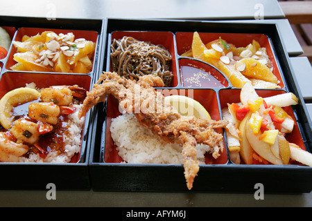 Indiana Kosciusko County,Winona Lake,Village at Winona Lake,Cerulean,restaurant restaurants food dining cafe cafes,Asian fusion food,bento box,crab,no Stock Photo