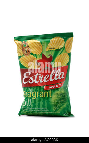 Estrella with fragrant oil crisps Stock Photo