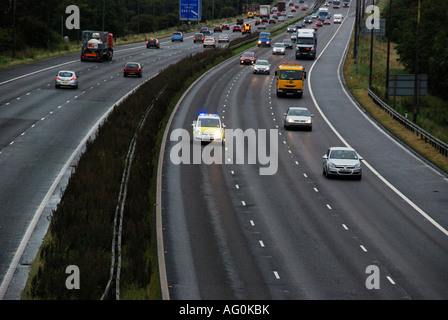 Emergency vehicle on the M62 motorway near Huddersfield. Stock Photo