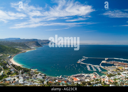 Aerial view of Simonstown and False bay in the Cape Peninsula Stock Photo