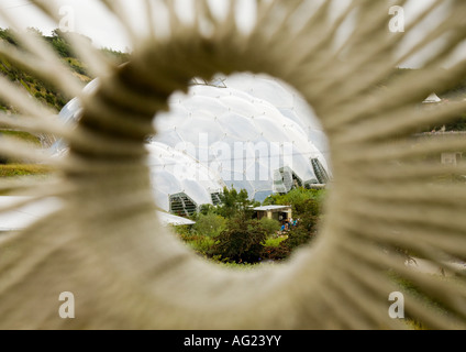 The Eden Project is a large-scale environmental complex in England. The project is located in a reclaimed china clay pit, locate Stock Photo