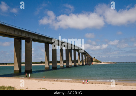 Pont de Noirmoutier from Fromentine, Vendée, Pays de la Loire, France Stock Photo