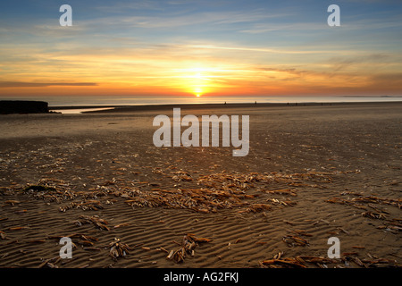 Sunrise, High Summer, Titchwell Beach, Norfolk, UK Stock Photo