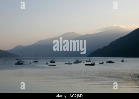 Dusk on Loch Tay Scotland Stock Photo