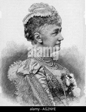 Louise, 7.9.1817 - 29.9.1898, Queen Consort of Denmark 15.11.1863 - 29.9.1898, portrait, side view, engraving, circa 1898, Luise of Hesse-Kassel, 19th century, Hesse Kassel, ,