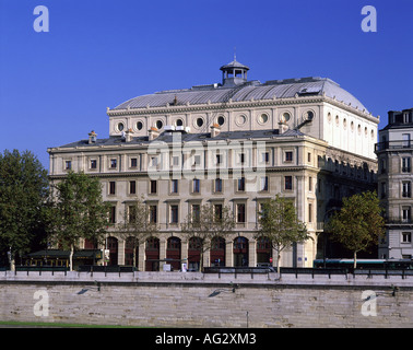 geography / travel, France, Paris, theatre / theater, Theatre de la Ville, exterior view, , Additional-Rights-Clearance-Info-Not-Available Stock Photo