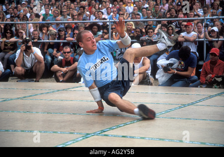Break dancer competing in a competition Sprite Urban Games Clapham ...
