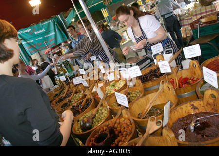 Borough food market London Stock Photo