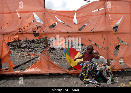 Young Congolese children in the city of Goma North Kivu province in the eastern Democratic Republic of the Congo Africa Stock Photo