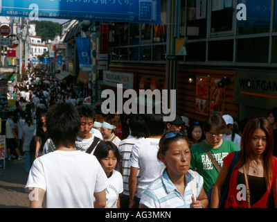 Pedestrian crowd in Harajuku s Takeshita Dori Stock Photo