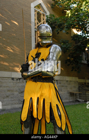 Medieval Knight Holding Sword in Full Armor Stock Photo - Alamy