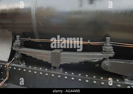 Steam locomotive, leaf spring, detail, b/w, locomotive, locomotive ...