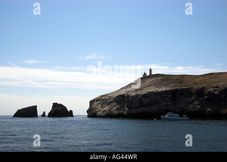 East Anacapa Island with view of the lighthouse Stock Photo