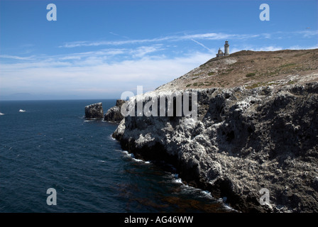 East Anacapa Island with view of the lighthouse Stock Photo