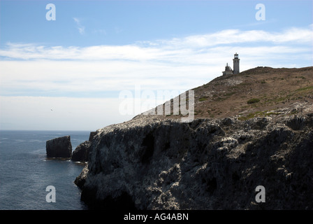 East Anacapa Island with view of the lighthouse Stock Photo