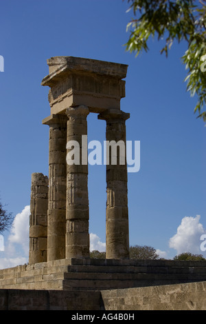 The Temple of Pythian Apollo at Ialysos on Rhodes Greece Stock Photo