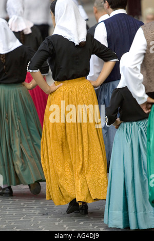 Basque dancers in traditional clothes Stock Photo - Alamy
