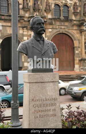 Manuel Amador Guerrero statue at Cathedral Catedral Plaza He was the first president of Panama in 1903 Stock Photo