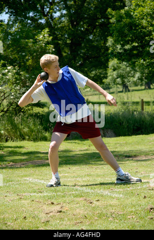 Children competing school sports day Battle independent school Hastings East Sussex south England Britain Stock Photo