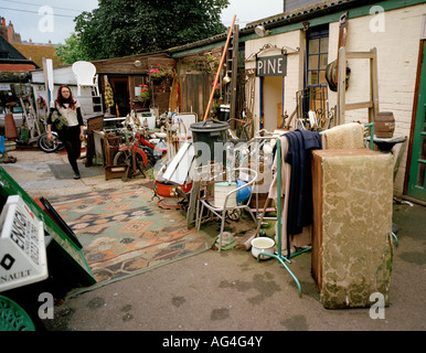 Collection of junk for sale in a Bric a Brac shop. Stock Photo