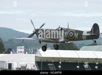 Spitfire Air display at Goodwood Revival September 2007 Stock Photo