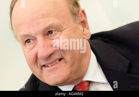 Retired British police Commissioner Sir John Stevens pictured at The Guardian Hay Festival 2006 Hay on Wye Powys Wales UK Stock Photo