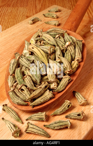 DRIED OKRA Stock Photo