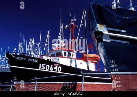 crab fishing boats in Shippagan New Brunswick Stock Photo