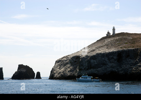 East Anacapa Island with view of the lighthouse Stock Photo