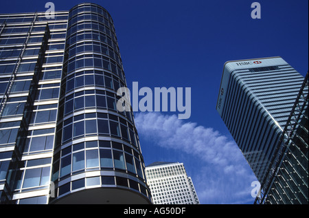 Canary Wharf estate offices London United Kingdom Stock Photo