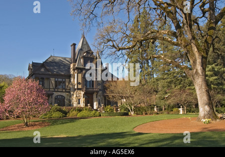 California Napa Valley Saint Helena Beringer Vineyards The Rhine House Stock Photo