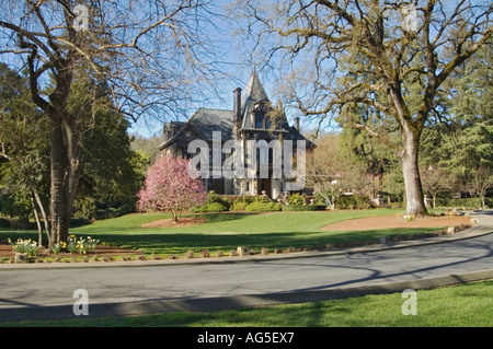 California Napa Valley Saint Helena Beringer Vineyards The Rhine House Stock Photo