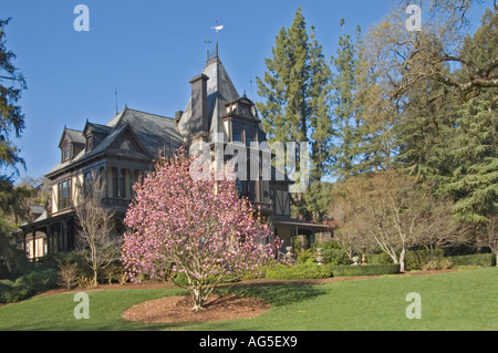 California Napa Valley Saint Helena Beringer Vineyards The Rhine House Stock Photo