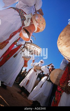 Algeria Tamanrasset Men from the Gaoura Valley dancing with gun during ...