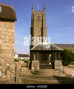 Devon South Tawton St Andrews parish church Stock Photo