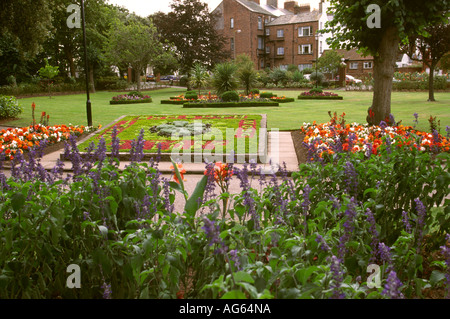 Devon Exmouth Manor Gardens floral display Stock Photo