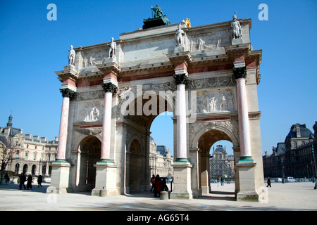 L'Arc de Triomphe du Carrousel Musée du Louvre Paris Stock Photo