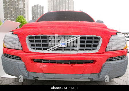 Full scale Volvo XC90 car replica made of Lego on display in New York USA May 2006 Stock Photo
