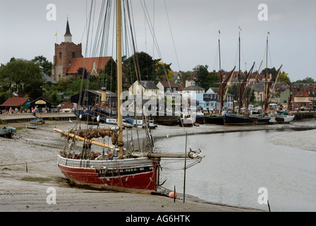 MALDON ESSEX ANCIENT FISHING PORT ON THE RIVER BLACKWATER ON THE EAST COAST OF ENGLAND Stock Photo